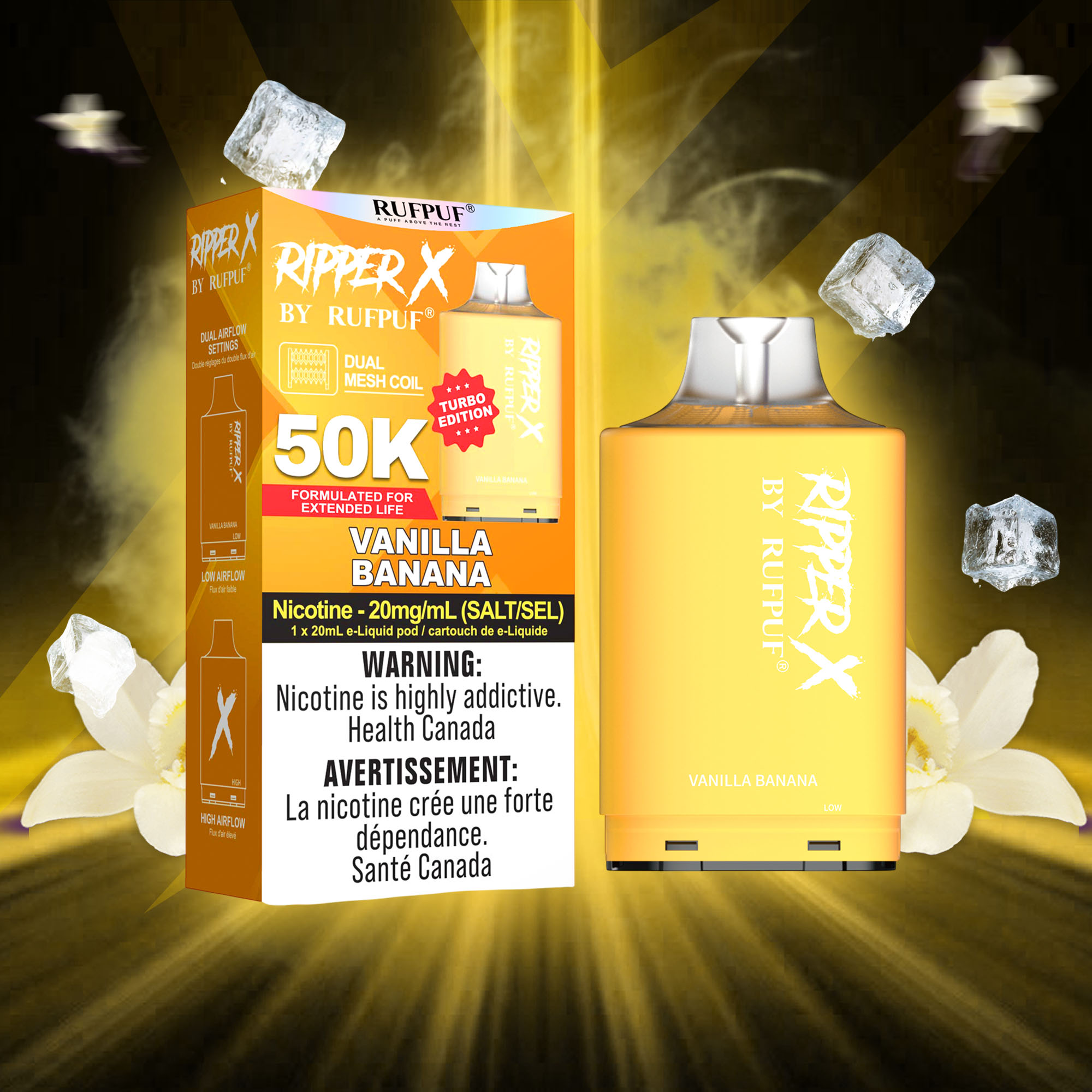 Vanilla Banana RIPPER X 50K (Pod Only) <b Style="color:red">(Tax Incl.)</b>