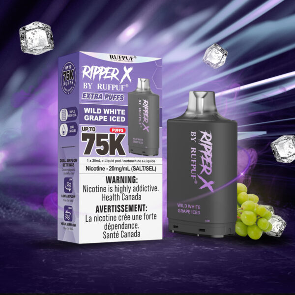 Wild White Grape Ice RIPPER X 75K (Pod Only) <b Style="color:red">(Tax Incl.)</b>