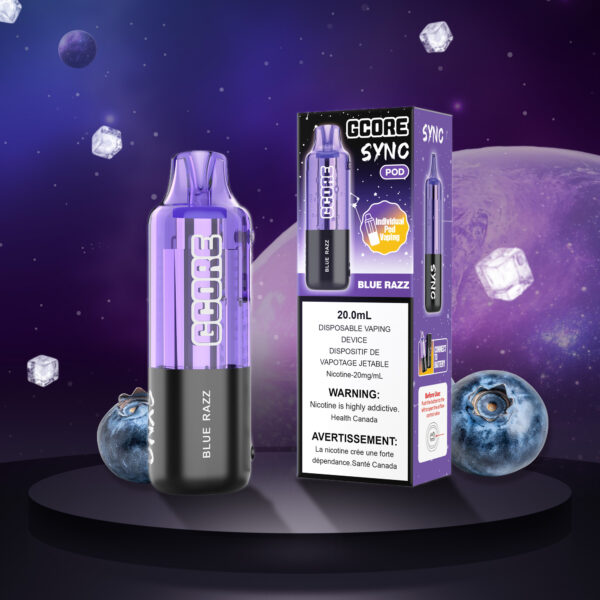Blue Razz Gcore Sync <b Style="color:red">(Pod Only)</b> (20ML) (20MG/ML) <b Style="color:red">(Tax Incl.)</b>