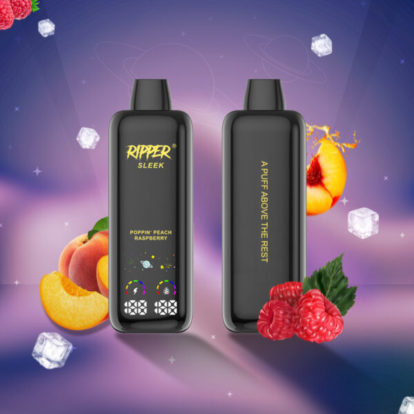 Poppin Peach Raspberry (8ml) (20mg/ml) Ripper Sleek 20K <b Style="color:red">(Tax Incl.)</b>