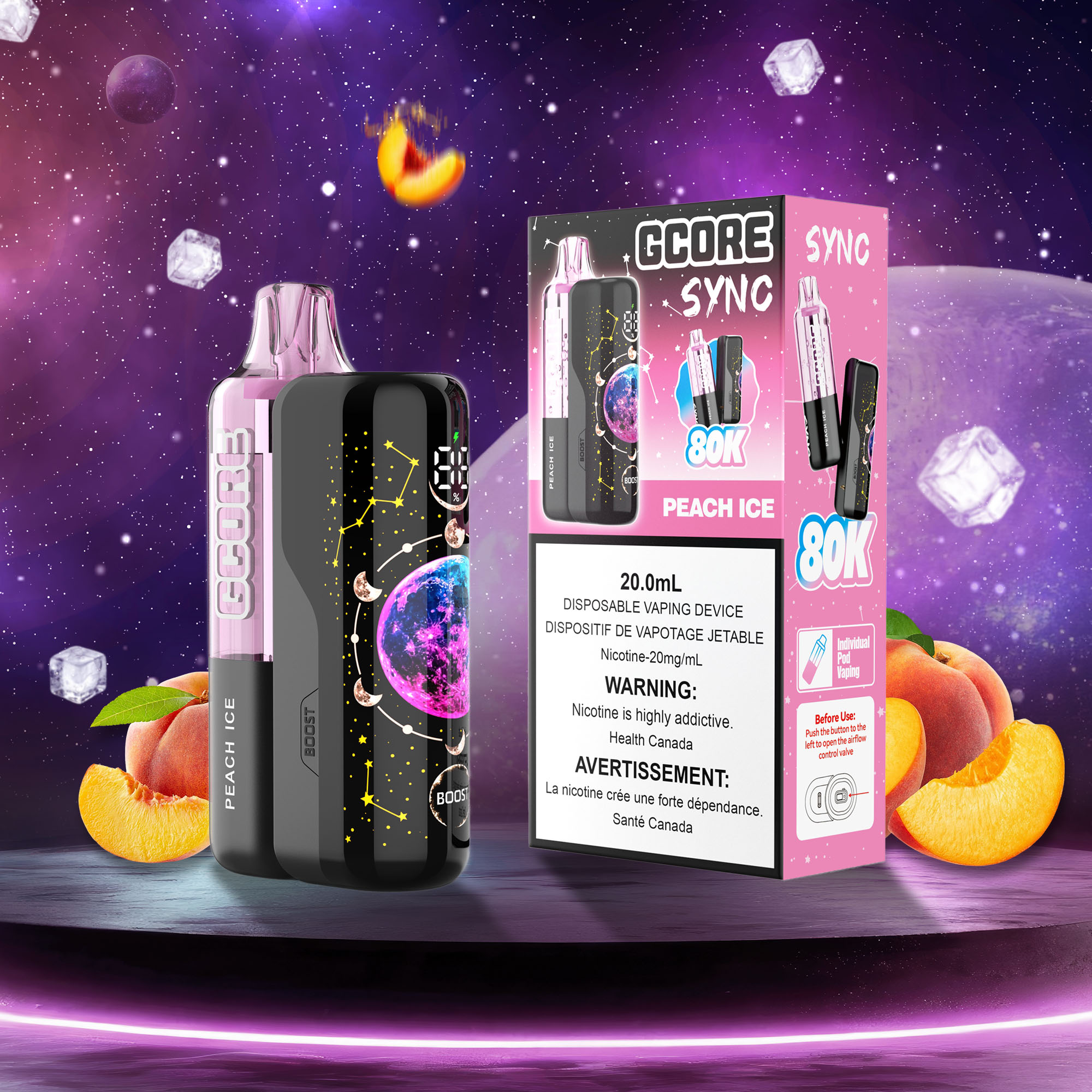Peach Ice Gcore Sync Kit (20ML) (20MG/ML) <b Style="color:red">(Tax Incl.)</b>