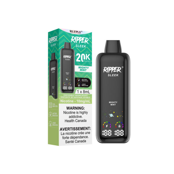 Mighty Mint (8ml) (10mg/ml) Ripper Sleek 20K <b Style="color:red">(Tax Incl.)</b>